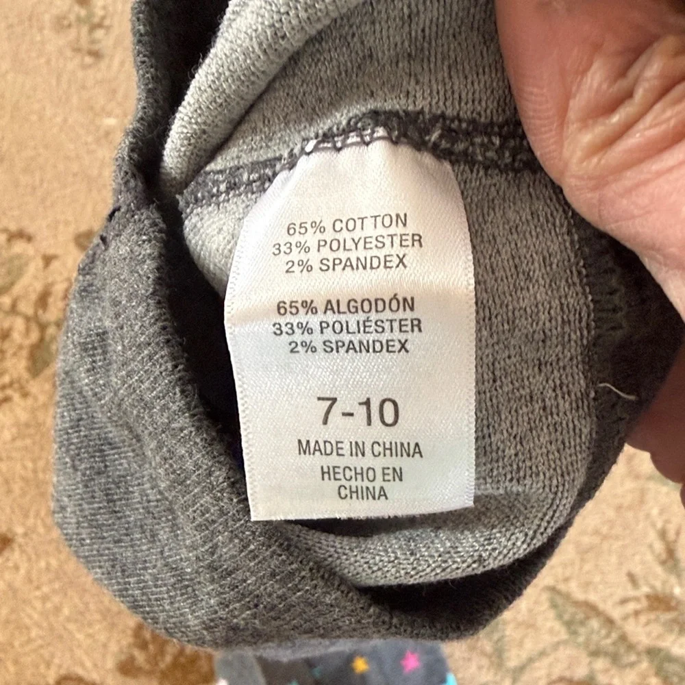 Girls Target gray and Multicolor Star Pattern Kids Tights. Never wore. Size 7-10